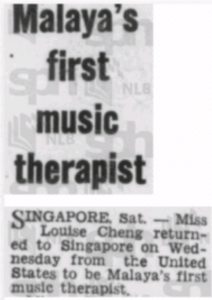 Article on Malaya's First Music Therapy